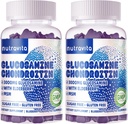 Nutravita Extra Strength Glucosamine Chondroitin Gummies with MSM, Elderberry - Joint & Immune Support for Adults - 120 Blueberry Chews