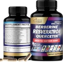 Organic Cadane Resveratrol Supplement with 10 Powerful Antioxidants - 60 Capsules