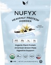 NUFYX® Heavenly Protein® Powder - 100% Organic American Pea Protein - Vegan, Gluten Free, Low Carb - Creamy Vanilla Flavor - 40 Scoops