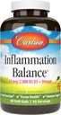 Carlson Inflammation Balance - Omega-3 & Omega-6 with D3, Norwegian Fish Oil Capsules