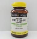 1000mg Flax Seed Oil Softgels by Mason Natural - 100 Count Bottle