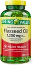 200 Count LLK Flaxseed Oil Softgels Dietary Supplement - 1,200 mg