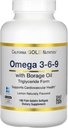 Omega 3-6-9 Fish Oil Softgels with Borage Oil, Norwegian Triglyceride, Natural Lemon Flavor - 180 Count