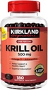 180 Softgels of Kirkland Signature Krill Oil 500mg - Premium Omega-3 Supplement