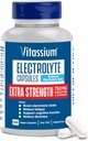 100 Unflavored Vitassium Extra Strength Electrolyte Capsules, 750mg Sodium for POTS & High Sodium Diets