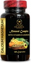High Absorption Calcium Magnesium Complex Supplement for Muscle Support, Bone & Nerve Health - 120 Capsules