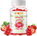 Potassium Magnesium Gummies with Ashwagandha for Adults and Kids - 60 Strawberry Chews, Sugar-Free Formula with High Absorption Magnesium Glycinate, B6, D3, and Potassium Citrate