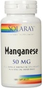 Solaray Manganese 50 mg Supplement - 100 Capsules for Daily Health Support