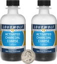 2 Bottles of Loudwolf Activated Charcoal - 4 Ounces Each - 100% Pure Food Grade Granules