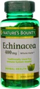 Nature's Bounty Echinacea 400mg Whole Herb Capsules - 100 Count x 2 Pack - Natural Immune Support Supplement