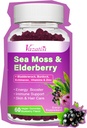 Vazatisi Blueberry Elderberry Sea Moss Gummies with Apple Cider Vinegar & Vitamins for Women, Men & Kids - 60 Ct