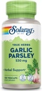 Solaray Garlic Bulb & Parsley Leaf 530mg VegCaps | Supports Cardiovascular & Immune Health | Non-GMO, Vegan, Lab Verified