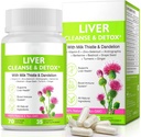 Liver Renew Cleanse Detox Capsules - Herbal Support for Liver Health with Milk Thistle and Dandelion Root - 70 Capsules for Men and Women