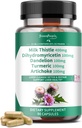 90PCS GreenPeople Liver Cleanse Detox Capsules with Milk Thistle, Dandelion, Artichoke, DHM, Turmeric, Vitamin B12 - Liver Support Supplement for Detox & Repair