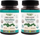 Pure Vegan Organic Spirulina Tablets - Non-GMO, Gluten Free, Chemical Free - NUTRINPRO