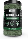 730 Pure Spirulina Capsules - No Magnesium or Rice Fillers, Lab Verified, Always Original Ingredients