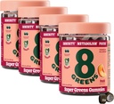 200-Count Peach Flavor 8Greens Supergreens Gummies with Organic Chlorella & Spirulina for Metabolism, Immunity, and Digestive Health