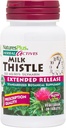 Natures Plus Herbal Actives Milk Thistle 500mg Extended Release - 80% Silymarin - 30 Vegetarian Tablets - Gluten-Free