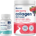 Wild Berry Collagen & Probiotic 45 Duo Pack by NativePath for Gut Health & Radiant Skin