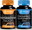 High Absorption Liposomal Berberine with Ceylon Cinnamon & Magnesium Glycinate Capsules - 1500mg & 750mg - Wellness LabsRX Supplement